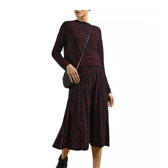 Ted Baker Zebra Print Jacquard Sweater - Picture 3 of 9